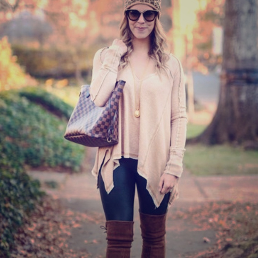 Peach Free People We the Free Pacific Thermal Tee